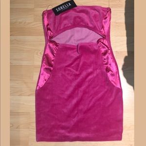 Pink Mini Cutout Dress